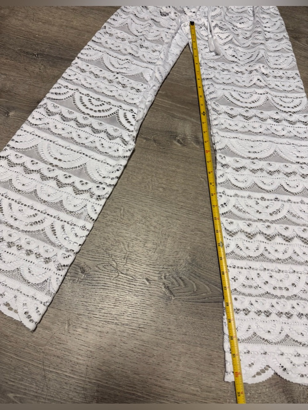 Miken Sheer Lace Swim Cover Up Pants | Boho Beach | Wide Leg | NWT - Picture 4 of 6